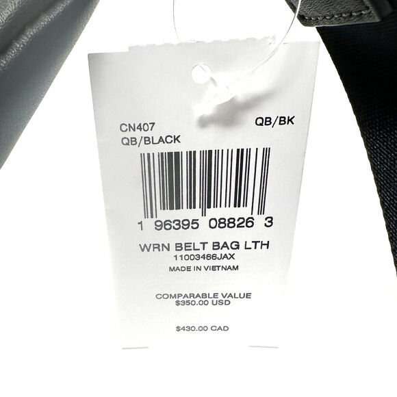 Coach Warren Belt Bag Black Leather CN407 - Picture 8 of 8